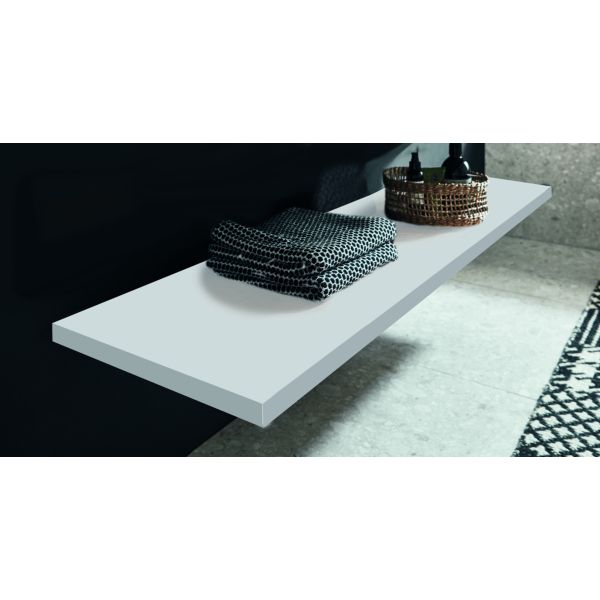 Puris Rounds, столешница отдельновисящая 920 мм (вкл. крепеж), цвет белый матовый