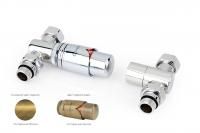Автоматический терморегулятор прямой G 1/2" НР х G 3/4" НГ (набор) (Состаренная БРОНЗА)