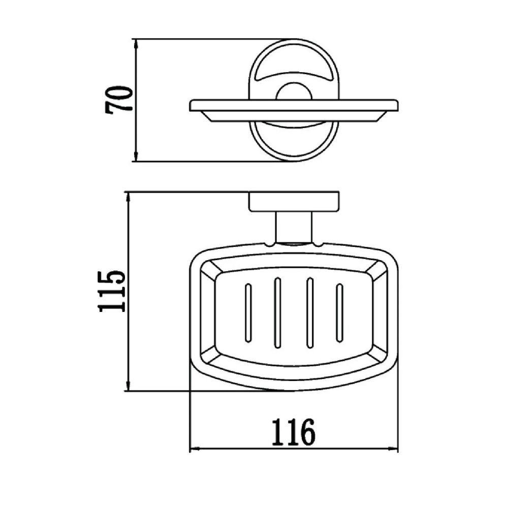Мыльница Savol S-007003, хром, артикул S-007003