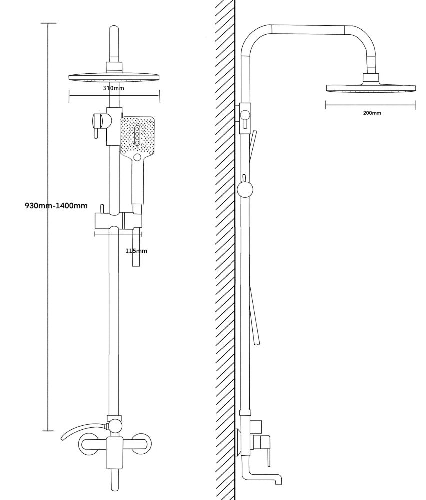 Душевая система VODA VST110