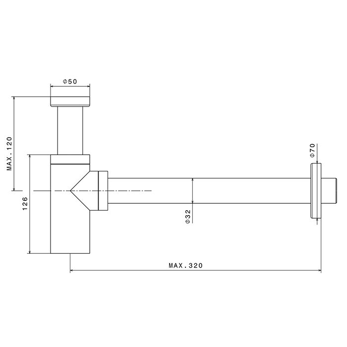 Newform X-STEEL 316 Сифон для раковины под донный клапан, L=300 мм цвет: PVD Brushed copper bronze Newform X-STEEL 316 Сифон для раковины под донный клапан, L=300 мм цвет: PVD Brushed copper bronze