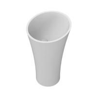 MOMA EVOQUE TOWER Раковина Ø505 мм., отдельностоящая, слив в пол, с донным клапаном, цвет белый матовый