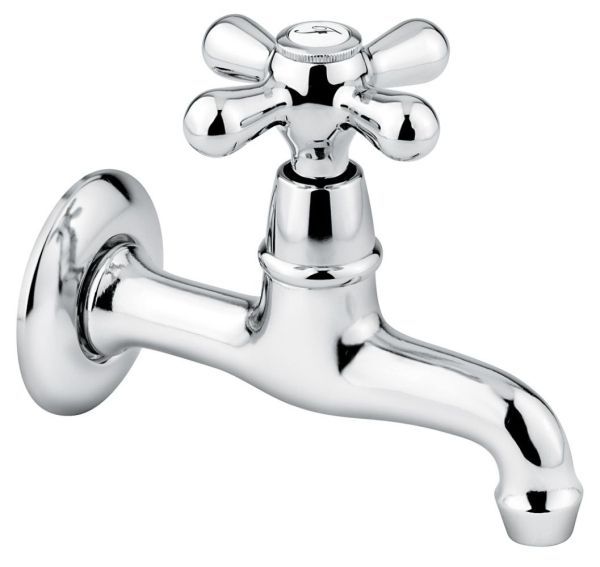 Emmevi Deco Classic, настенный одновентильный кран для раковины (излив 12 см), цвет хром