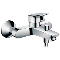 Смеситель для ванны и душа, Hansgrohe, Logis, тип открывания воды-однорычажный, тип регулирования воды-керамический картридж, тип установки-настенный, отверстия для монтажа-2, вынос излива, мм-205, тип излива-неподвижный, комплектация-переключатель вакуум Смеситель для ванны и душа, Hansgrohe, Logis, тип открывания воды-однорычажный, тип регулирования воды-керамический картридж, тип установки-настенный, отверстия для монтажа-2, вынос излива, мм-205, тип излива-неподвижный, комплектация-переключатель вакуум