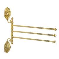 CLEOPATRA Полотенцедержатель тройной поворотный, L35 cм. золото