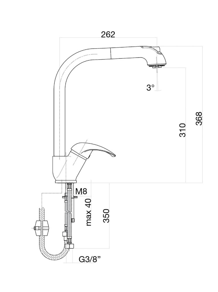 Смеситель для кухни Fiore NEXUS 43CR4399, хром, артикул 43CR4399