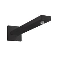 Держатель верхнего душа, Hansgrohe, Square, вид-настенный, вынос, мм-389, цвет-матовый чёрный, соединительная резьба G ½ Держатель верхнего душа, Hansgrohe, Square, вид-настенный, вынос, мм-389, цвет-матовый чёрный, соединительная резьба G ½