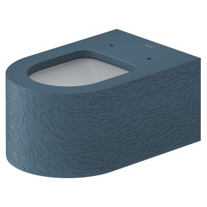 Duravit  Millio Унитаз подвесной  декор &quot;Pattern&quot;  370х570 мм, крепление в компл.,цвет синий матовый
