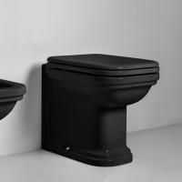 Kerasan Waldorf Унитаз напольный пристенный 55х37см, выпуск универсальный, цвет: черный