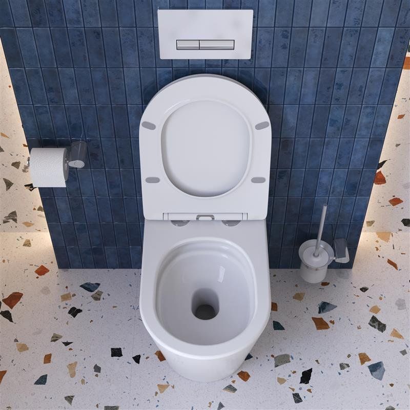 FLAY-TOR Унитаз приставной безободковый с сиденьем дюропласт soft close, BB1003CB-TOR/SC, артикул BB1003CB-TOR/SC