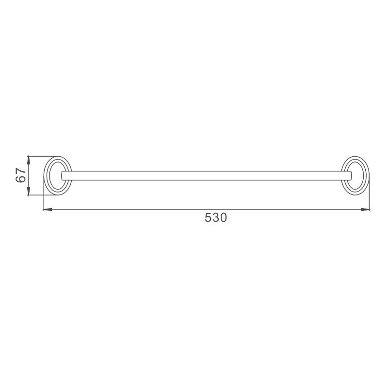Полотенцедержатель Haiba HB1501-1, хром