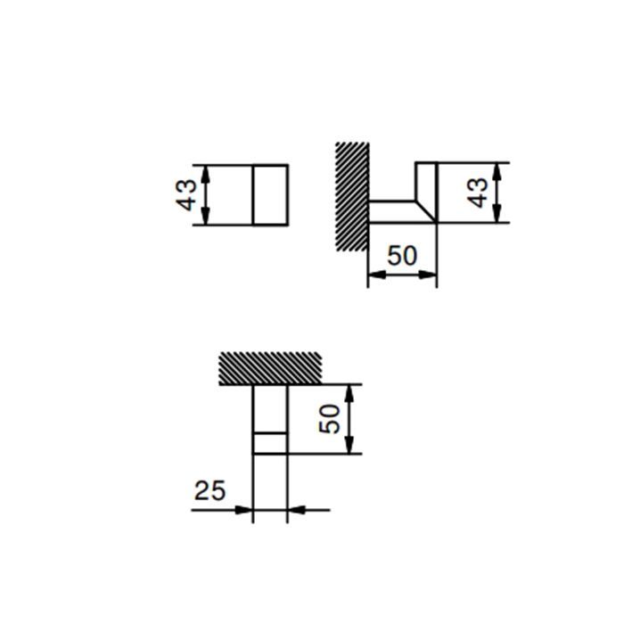 Fantini Linea Крючок , цвет: черный матовый