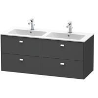 Duravit ME by Starck  Двойная раковина для мебели с перел., с 1 отв. под смес., 1300x490мм, Цвет: Белый