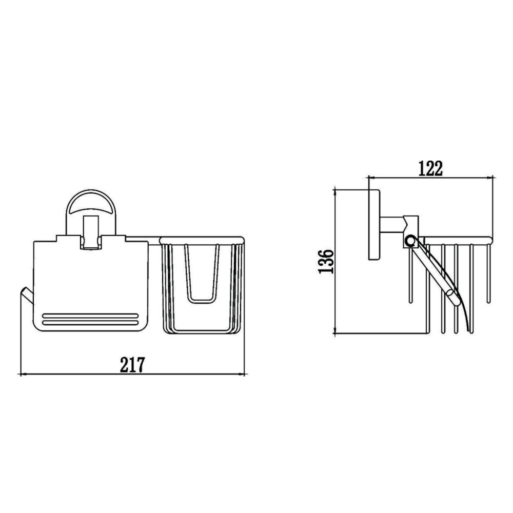 Держатель для туалетной бумаги и освежителя Savol S-L07051, хром, артикул S-L07051