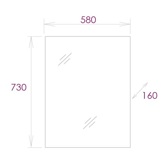 Шкаф-зеркало Onika Венеция 58 белый, универсальный