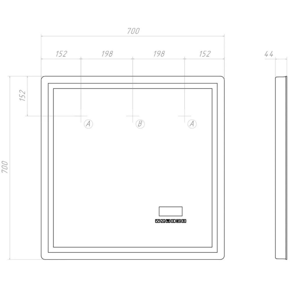 Зеркало VIGO Geometry Media voice 700, артикул 046