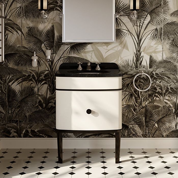 Devon Music Juninior Тумба под раковину 68х96.8 см, столешница NERO ASSOLUTO, цвет мебели CREAM (без раковины), артикул MUJUNEASCREAM