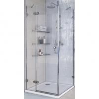 Душевой уголок Акватон Lax Sqr 90x90 L профиль Хром стекло прозрачное
