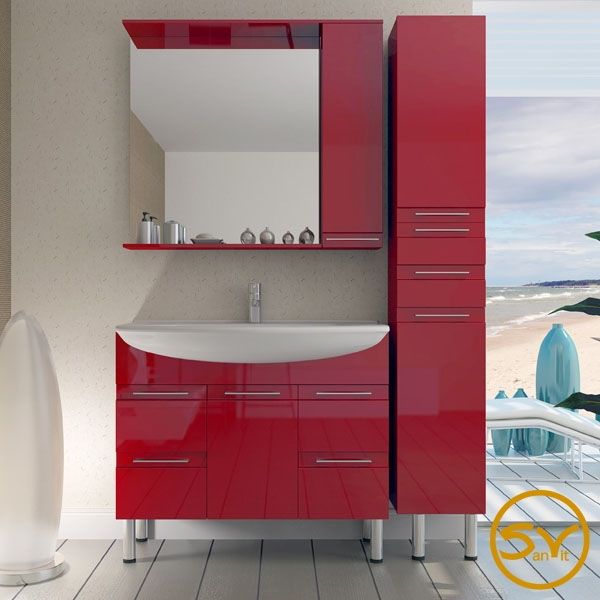 Тумба с раковиной SanVit Эдем Lux 90 kedem090 в цвете Ral Желтый глянец Тумба с раковиной SanVit Эдем Lux 90 kedem090 в цвете Ral Желтый глянец