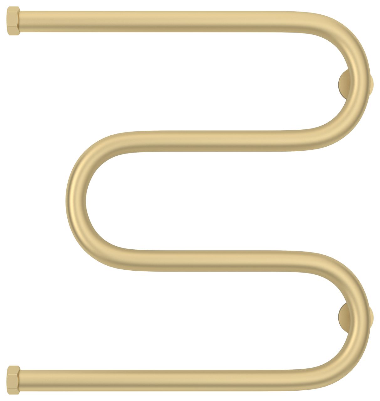 Полотенцесушитель водяной "М-обр.+" 500х500 Н. Г. 1" (Матовая шампань)