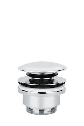 Emmevi, донный клапан "click-clack" для раковины (толщиной 10-60 мм) без перелива, на отверстие 1,1/4", цвет бронза