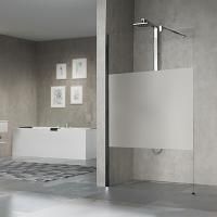 NOVELLINI GIADA H Душевое ограждение 1570-1585х2050 мм., с свободным входом, с настенным кронштейном, стекло прозрачное, профиль черный матовый NOVELLINI GIADA H Душевое ограждение 1570-1585х2050 мм., с свободным входом, с настенным кронштейном, стекло прозрачное, профиль черный матовый