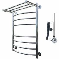 Электрический полотенцесушитель Тругор Приоритет 2 элТЭН 80x40 с полкой Хром