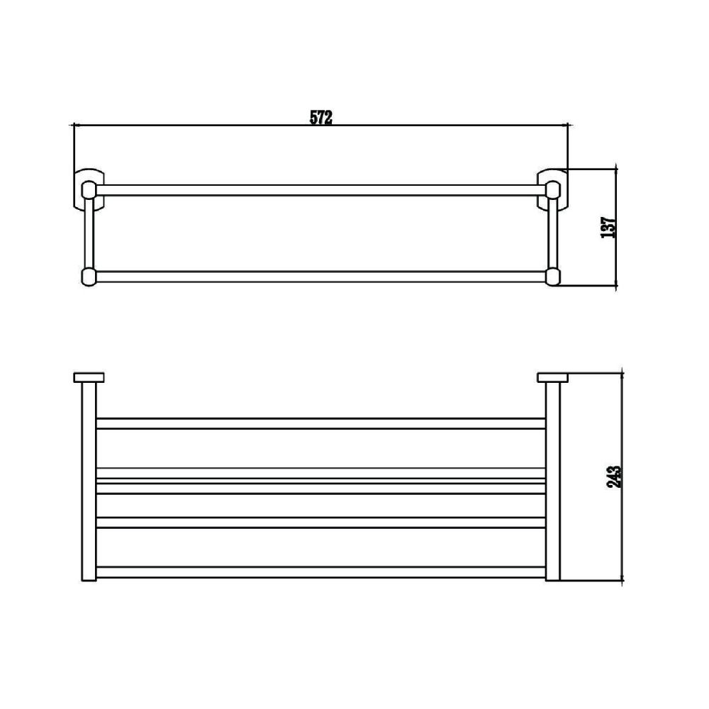 Полка для полотенец Savol S-009944, хром