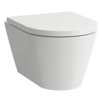 LAUFEN KARTELL Унитаз подвесной укороченный 490x370x285(430) мм., безободковый, цвет белый матовый
