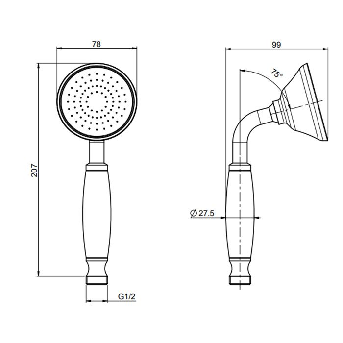 FIMA|Carlo Frattini Wellness Ручной душ из латуни, цвет хром FIMA|Carlo Frattini Wellness Ручной душ из латуни, цвет хром