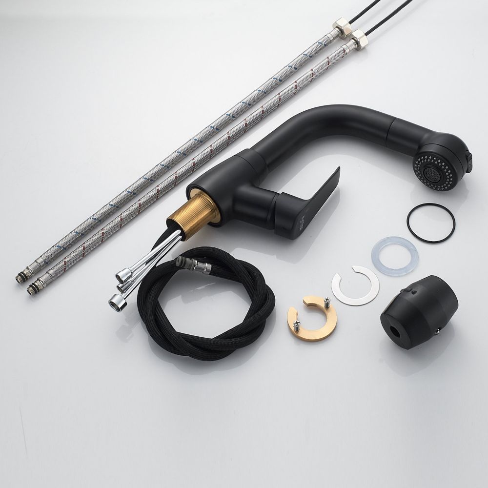 Смеситель для раковины многофункциональный Raffine F291H, черный, артикул F291H