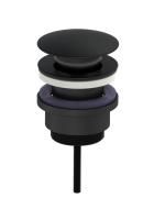 Донный клапан для раковины 1 1/4 WONZON & WOGHAND, Черный матовый (WW-88SS07-MB)