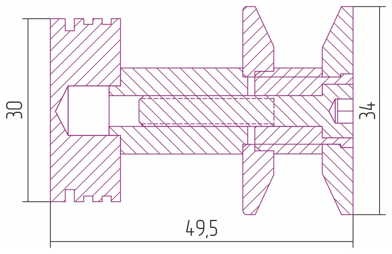 Крючок, Сунержа, КАНЬОН, одинарный, ширина, мм-34, глубина, мм-49, высота, мм-34, тип установки-между перемычками полотенцесушителя, для водяных и электрических моделей, материал-нержавеющая сталь, крепления в комплекте, цвет-черный матовый