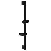 Fima Carlo Frattini Saliscendi Душевая штанга, с мыльницей и держателем ручного душа, цвет: чёрный матовый