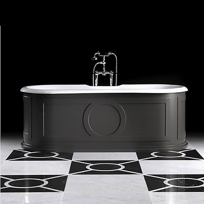 Devon Capitol Ванна чугунная (без отв. для смесителя),170х79х60,5 cм, свободностоящая, с внешней отделкой тонкими алюминиевыми листами(под покраску)