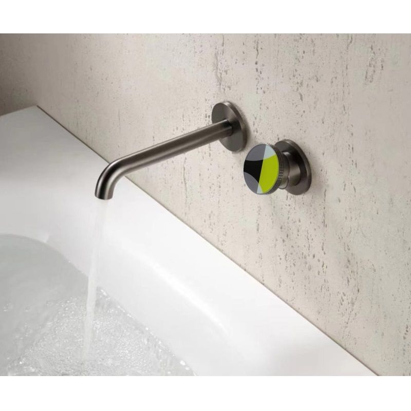 Смеситель для раковины встраиваемый Bronze de Luxe 9007GM-Y, графит/желтый