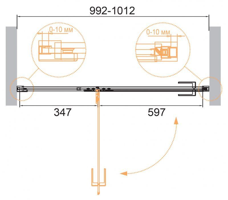 ДУШЕВАЯ ДВЕРЬ В НИШУ CEZARES BELLAGIO-B-12