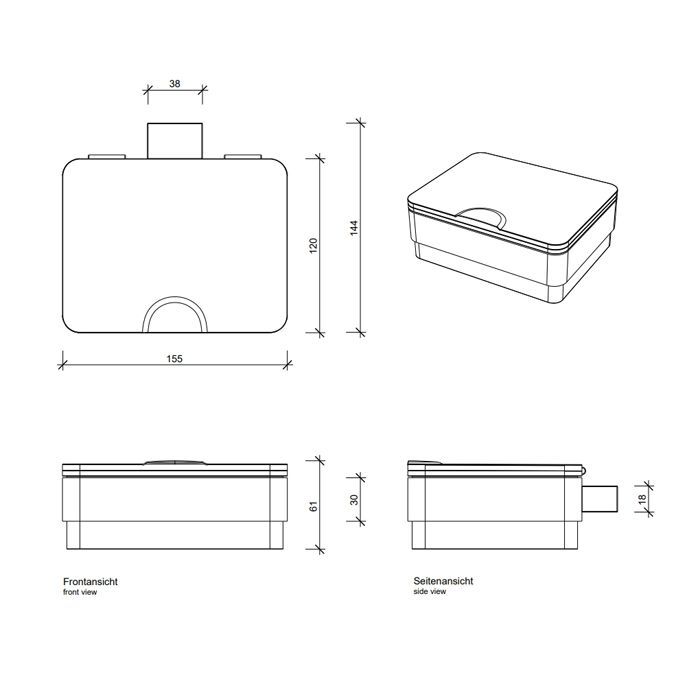 Decor Walther FB 4 Бокс для влажных салфеток 15x15.5x5.5см, подвесной, цвет: хром ЗАКАЗ ПО ЗАПРОСУ