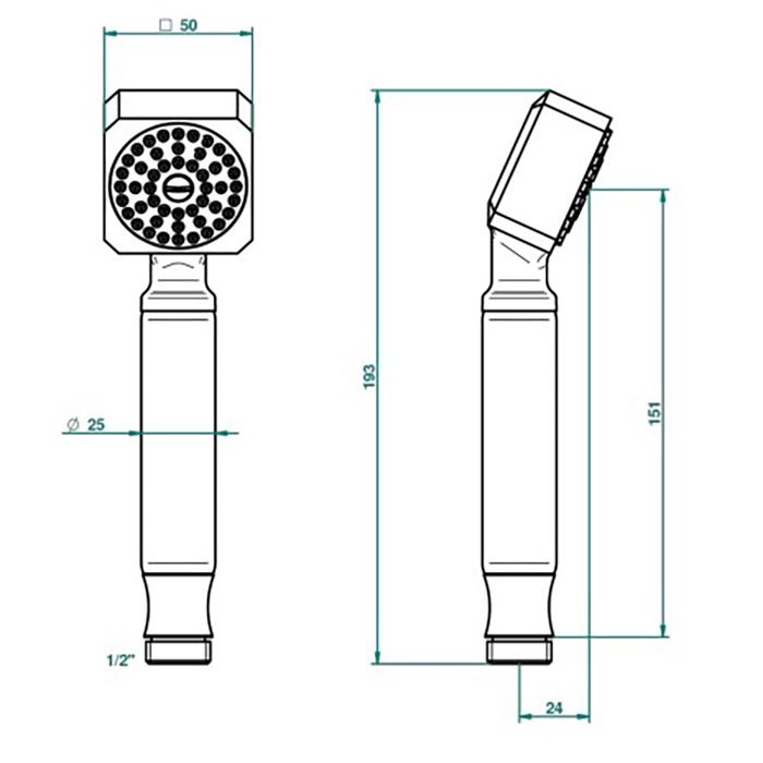 THG METROPOLIS CRISTAL CLAIR A MANETTES Ручной душ, цвет хром