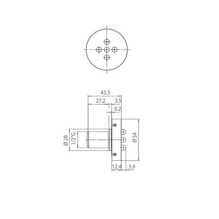 Bossini Liberty Форсунка гидромассажная круглая D54мм, хром Bossini Liberty Форсунка гидромассажная круглая D54мм, хром