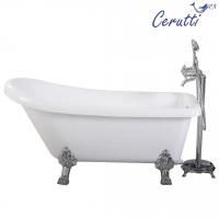 Ванна VITO 170 акриловая отдельностоящая Cerutti SPA (1700x740x750) на львиных алюминиевых хромированных лапах Ванна VITO 170 акриловая отдельностоящая Cerutti SPA (1700x740x750) на львиных алюминиевых хромированных лапах