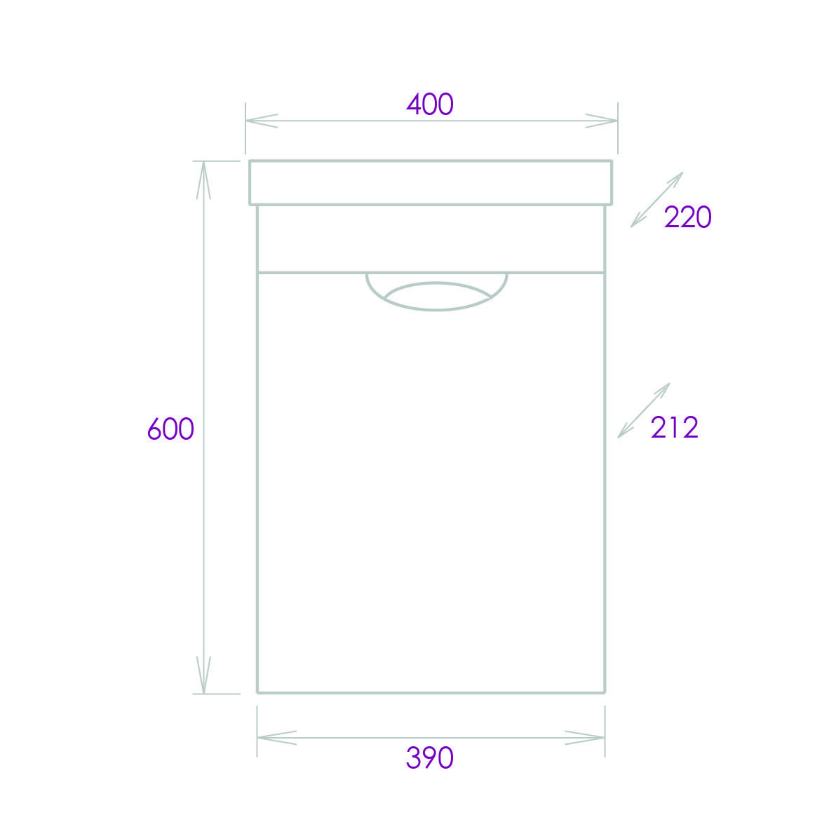 Тумба Onika Комо 40 подвесная, белая (ум. Como 40)