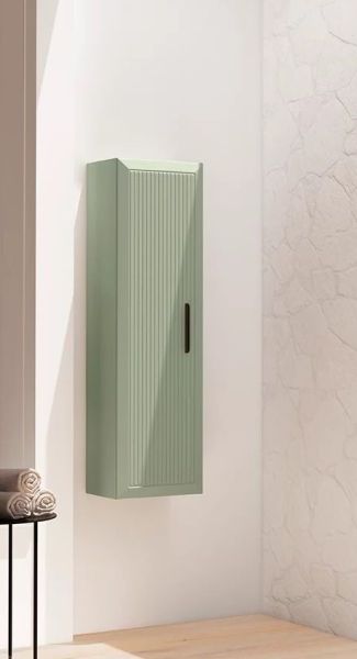 Visobath Delta, пенал 34.5 см, 1 распашная дверь, цвет кварцевый матовый лак (Quarzo)