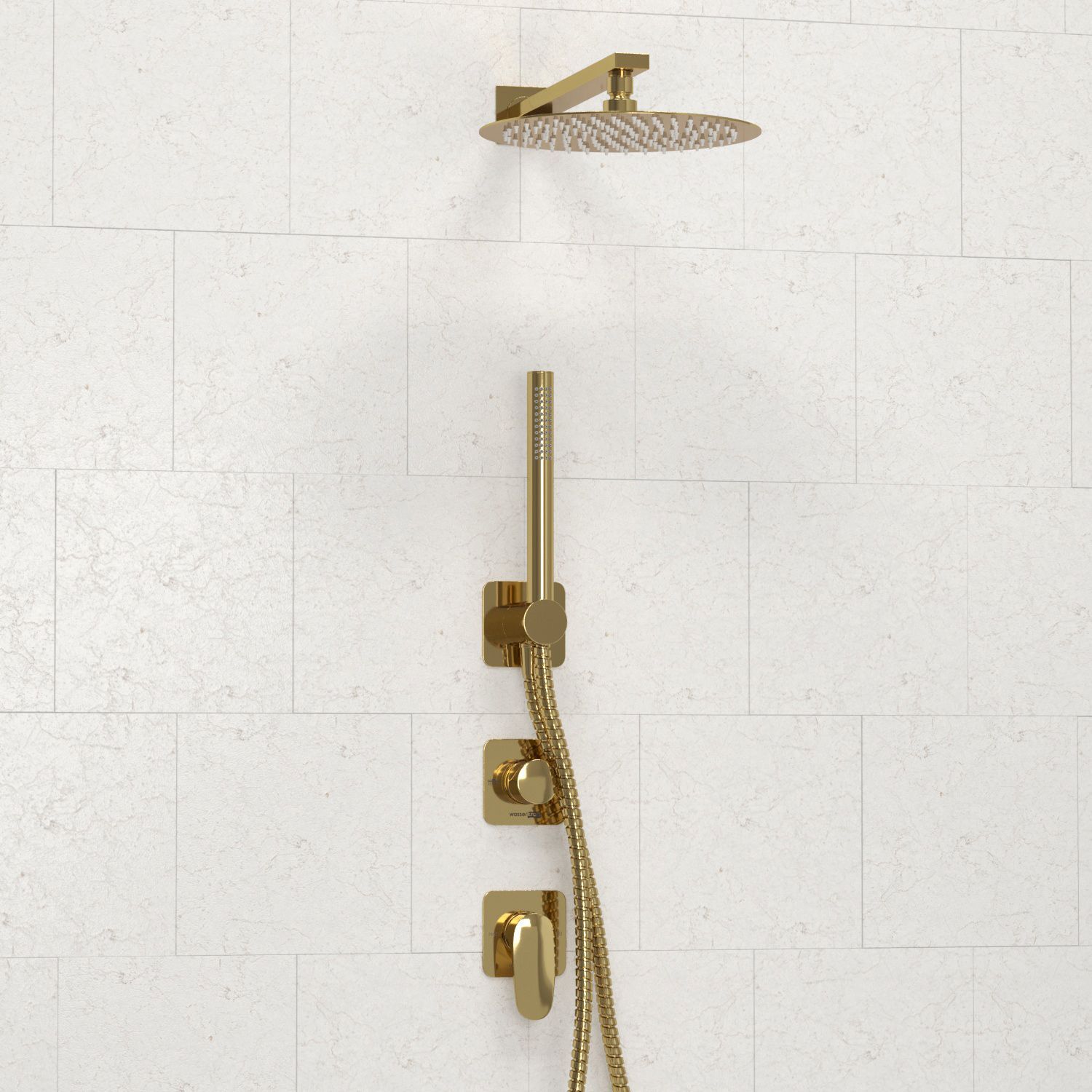 A2151.277.183.208.280.197.281  Встраиваемый комплект для душа с верхней душевой насадкой и лейкой