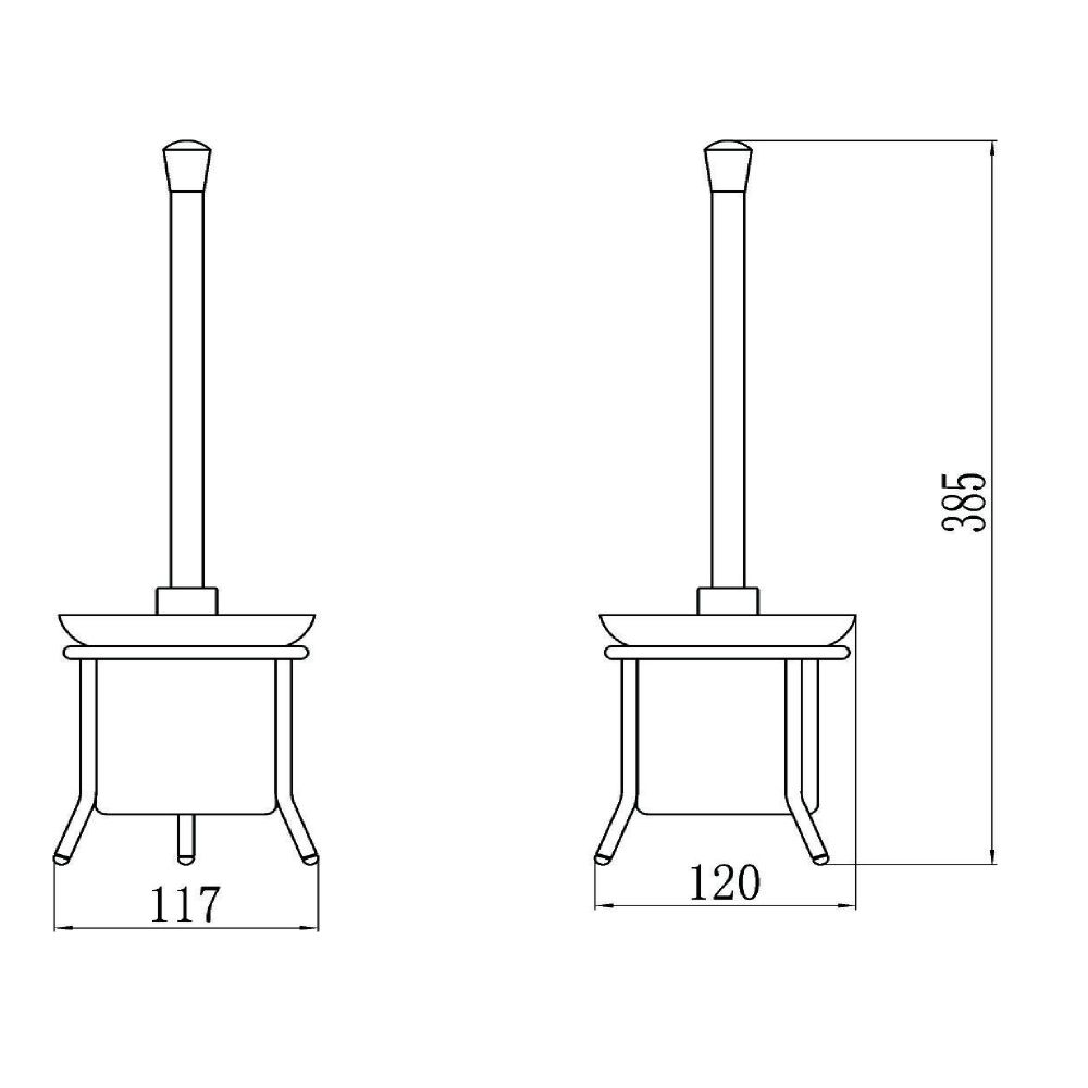Ершик Savol S-002094, хром, артикул S-002094