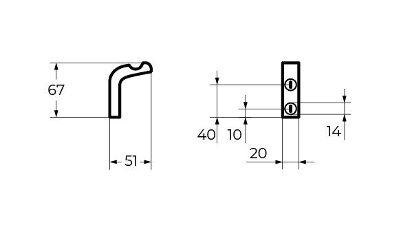 ULTIMA CZR-F-8933 Крючок, артикул CZR-F-8933
