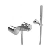 FIMA|Carlo Frattini Texture Collection Смеситель для ванны внешнего монтажа, ручки "H", без накладок, с душевым комплектом, цвет хром