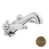 CISAL Arcana Toscana Смеситель двухвентильный для раковины на 1 отверстие с донным клапаном, цвет бронза