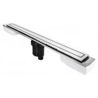 Желоб BERGES водосток TOP Stark 700, матовый хром, S-сифон D50/105 H50 вертикальный