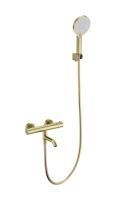 Смеситель для ванны с душем и термостатом WONZON & WOGHAND INN 3, Брашированное золото (WW-B2065-A1-BG)